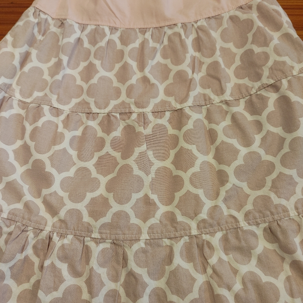 Girls Dress Pink Brown Ruffle Homemade - Picture 5 of 5